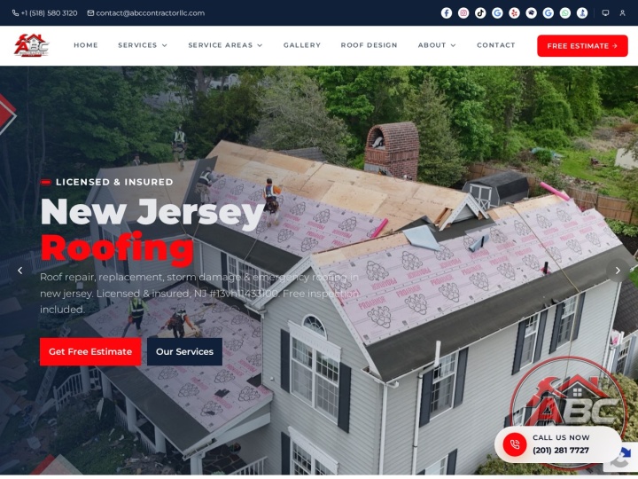 Sitio web de ABC Contractor LLC