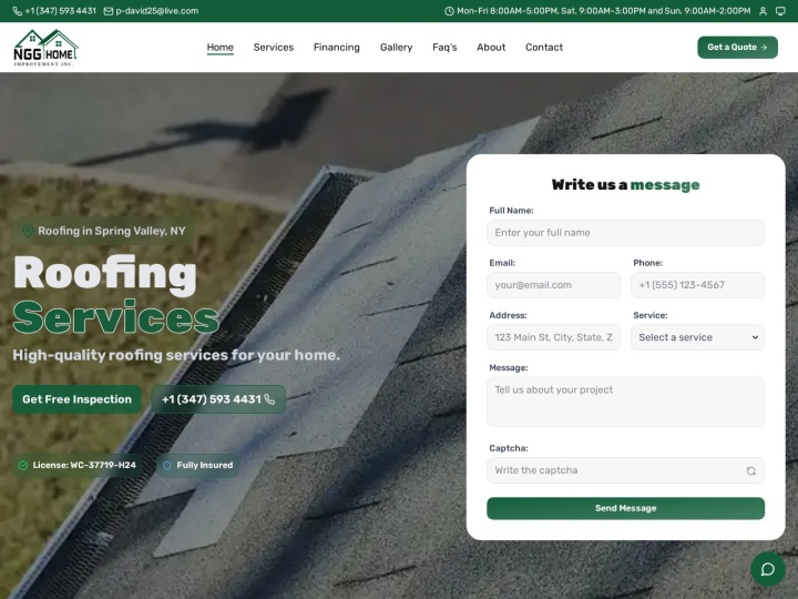 Página web de ngghomeimprovement.com