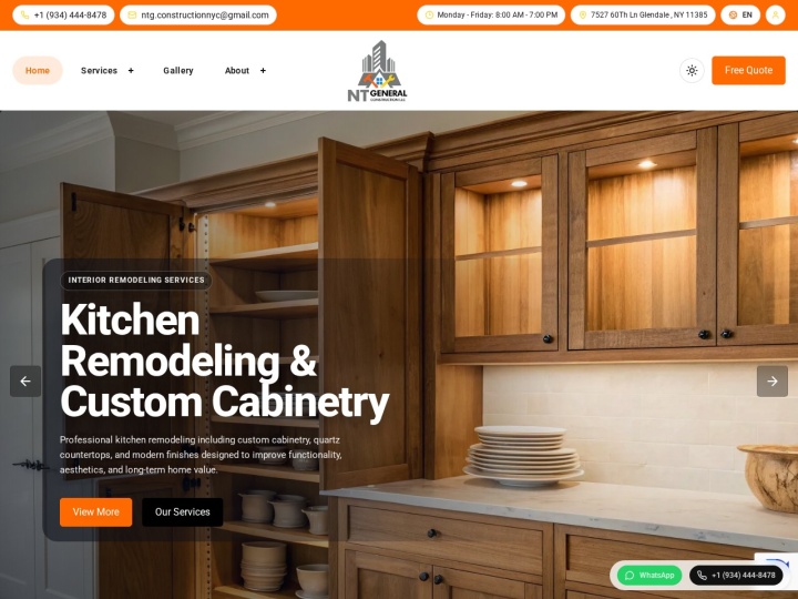 NTG Construction website